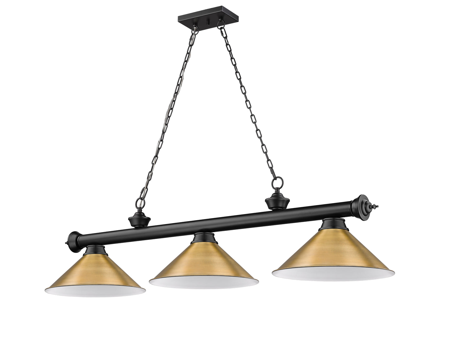 2306-3MB-RB15 - Cordon 3 Light 57" Billiard - Matte Black