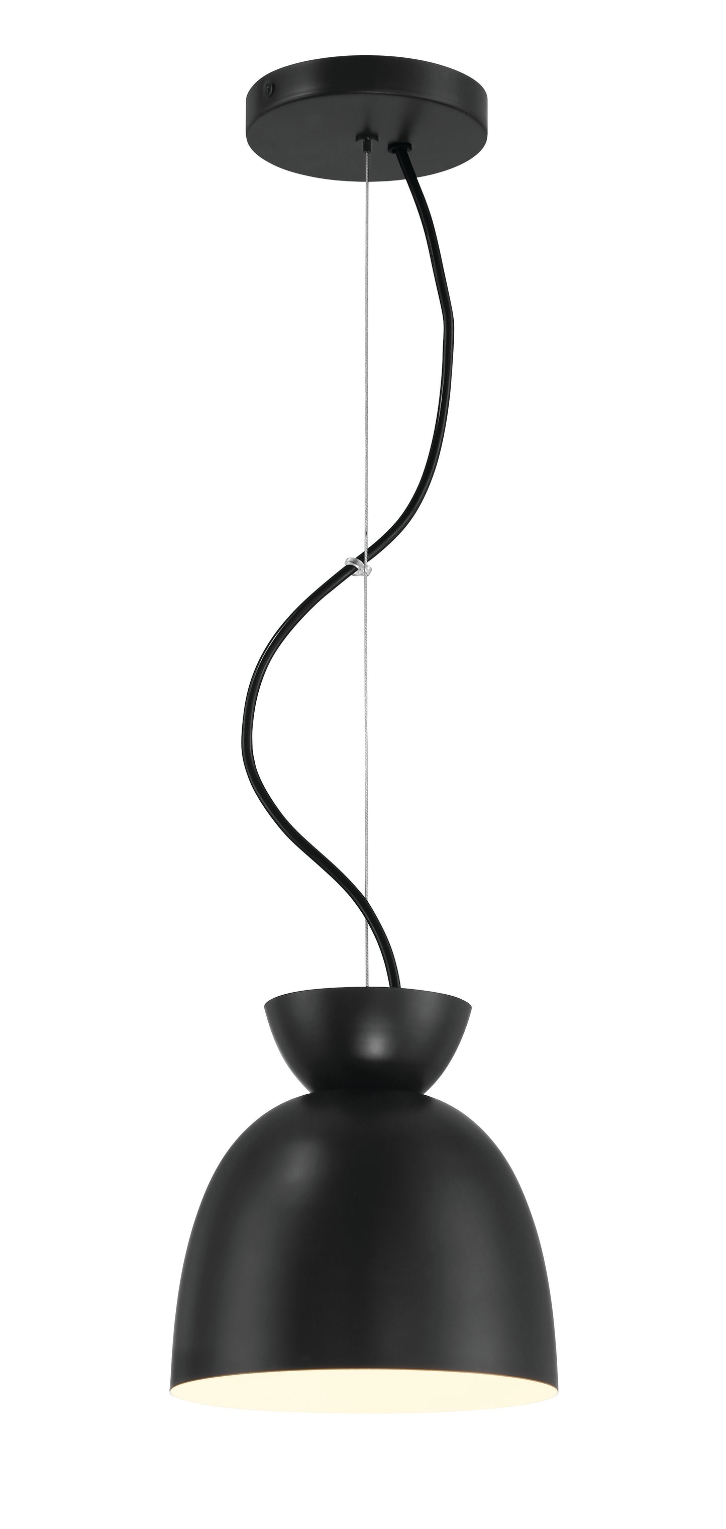 59191-FB - Ventura Dome 1 Light 7.5" Wide Mini Pendant - Flat Black