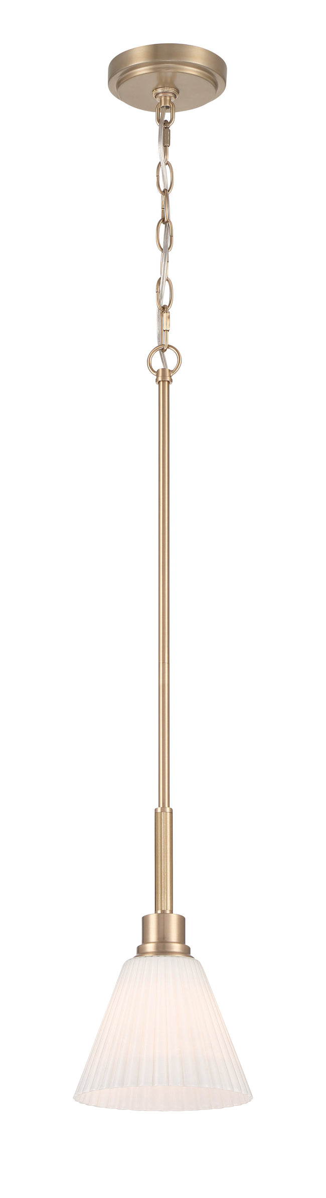 62391-CPZ - Pleated II 1 Light 7.13" Wide Mini Pendant - Premium Bronze