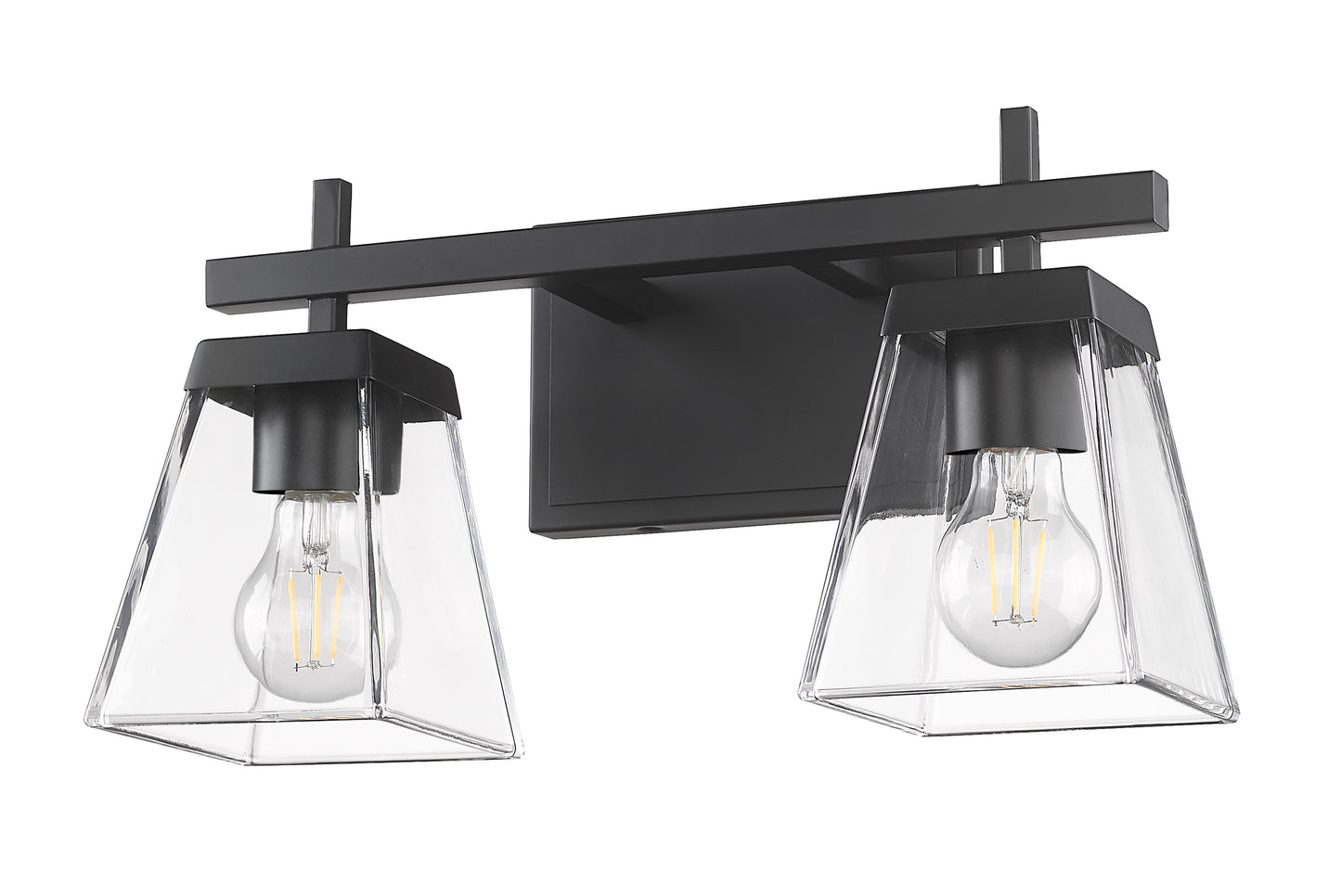 819-2V-MB - Lauren 2 Light 16" Vanity - Matte Black