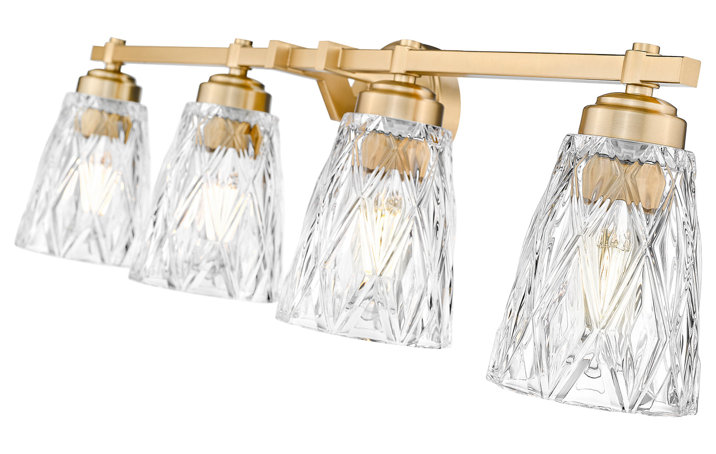 1960-4V-MGLD - Andree 4 Light 32" Vanity - Modern Gold