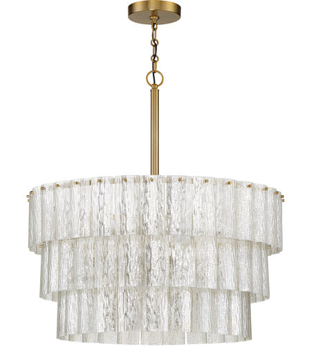 48696-SB - Museo 9 Light 24" Wide Pendant - Satin Brass