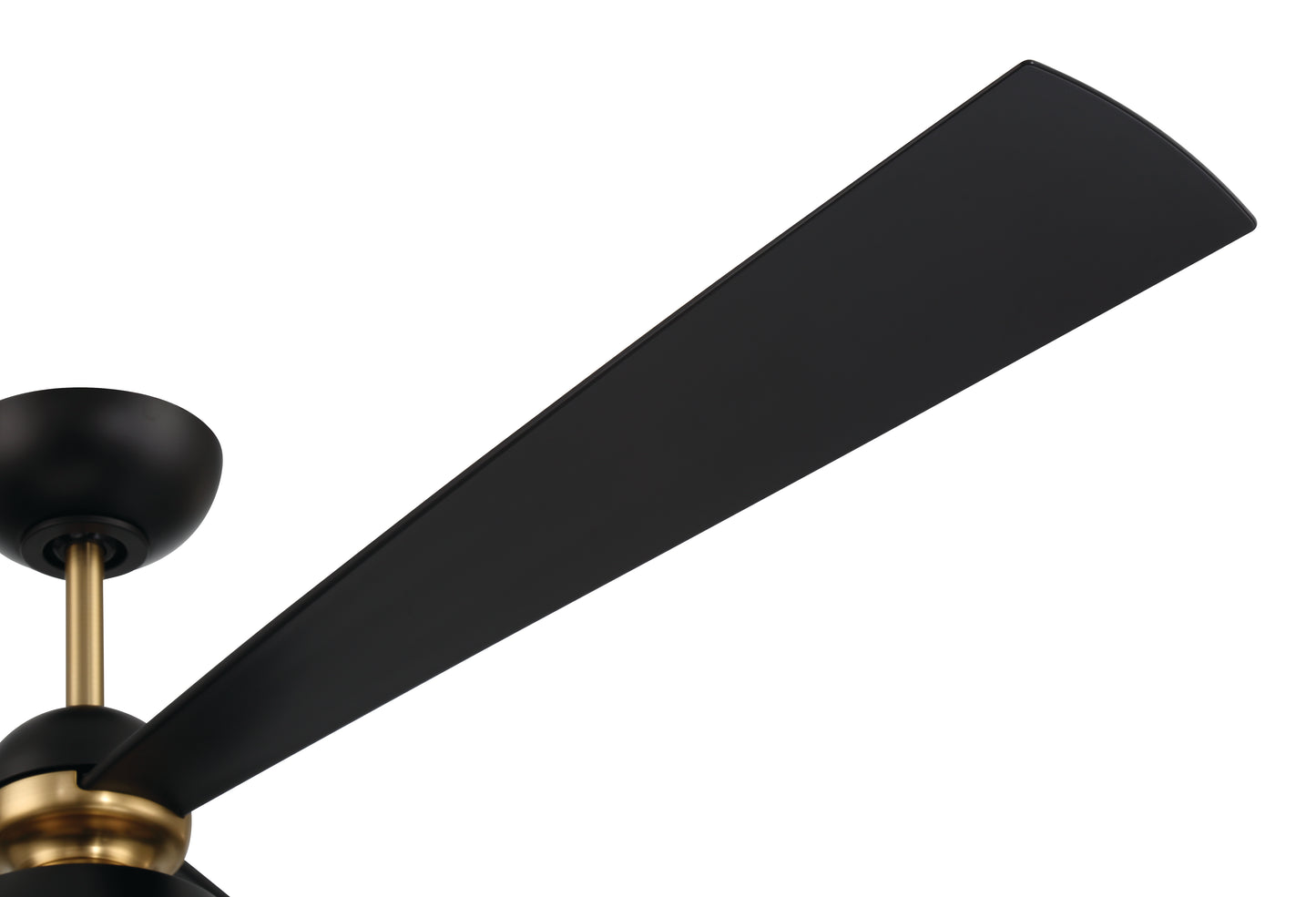 OTT60FBSB3 - Otto 60" 3 Blade Ceiling Fan with Light Kit - Flat Black / Satin Brass