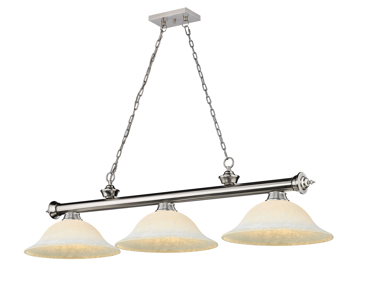 2306-3BN-WM16 - Cordon 3 Light 58" Billiard - Brushed Nickel