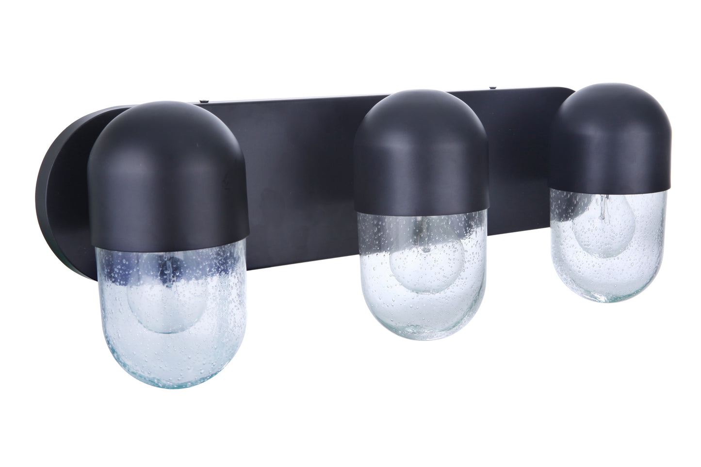 55003-FB - Pill 3 Light 22" Wide Vanity Light - Flat Black
