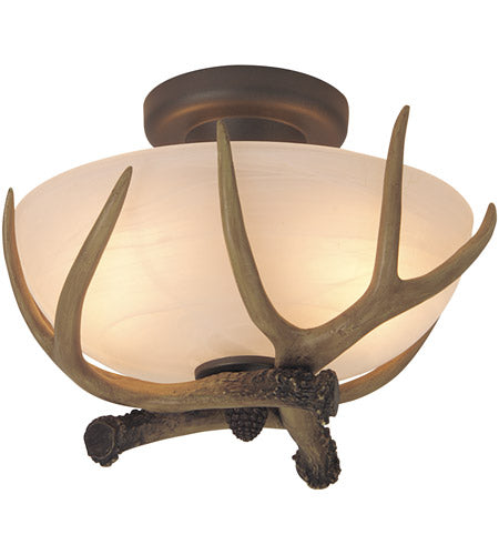 X1611-EB - X1611 flush 2 Light 12.25" Wide Semi Flush Mount - European Bronze