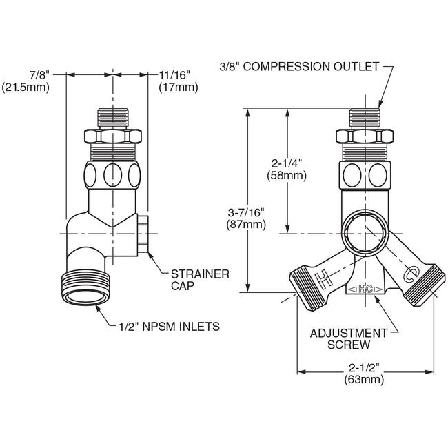021943-0070A - Mechanical Mixing Valve