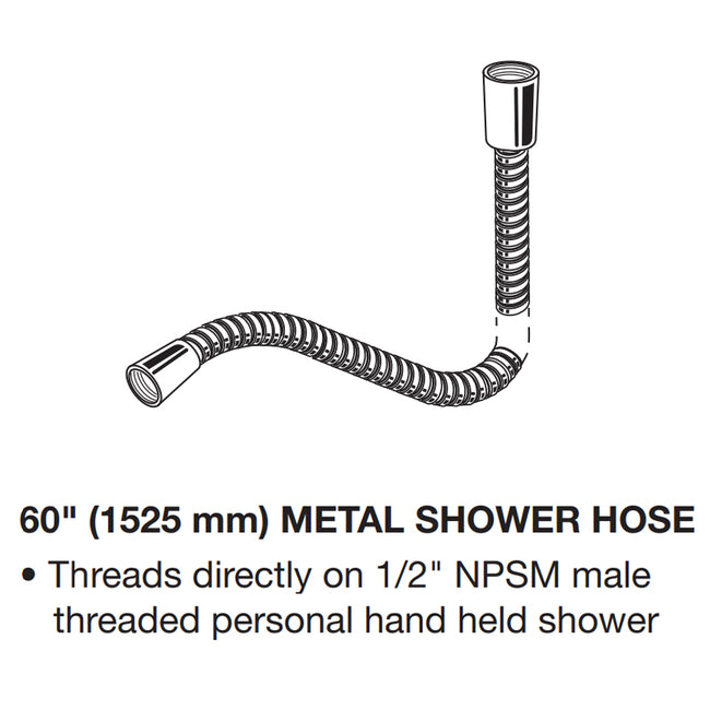 8888035.295 - 59" Universal Metal Shower Hose - Brushed Nickel