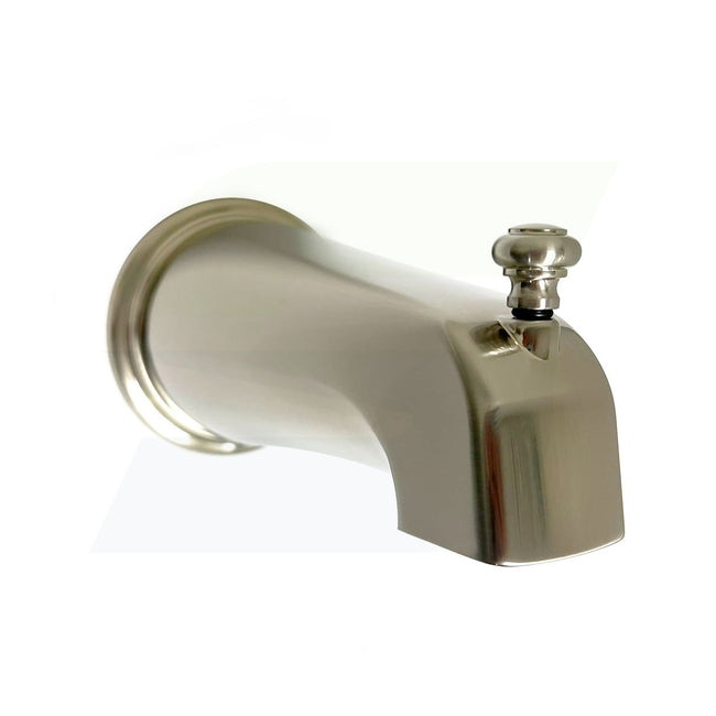 8888055.295 - Deluxe 4" Brass Diverter Tub Spout - Brushed Nickel