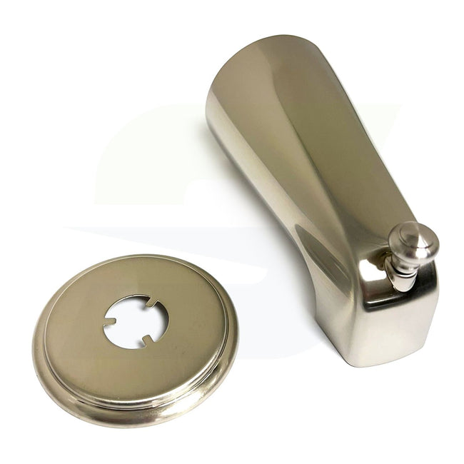 8888055.295 - Deluxe 4" Brass Diverter Tub Spout - Brushed Nickel