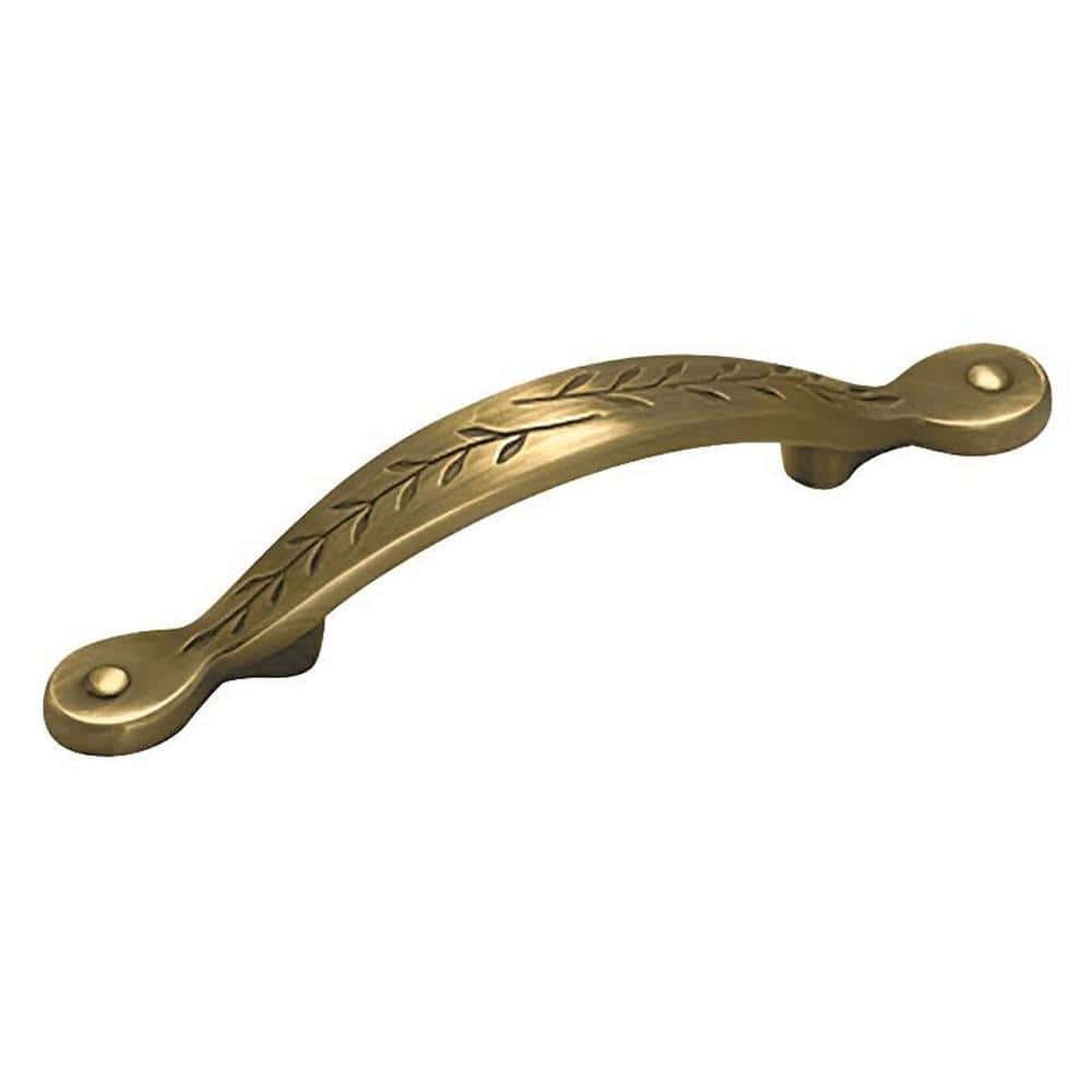 BP1580EB - 3" (76 mm) Center to Center Nature's Splendor Inspirations Cabinet Pull - Elegant Brass