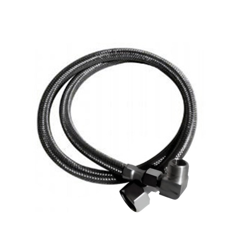 KDW-148-PP - Stainless Steel Braided Dishwasher Connector with Elbow Adapter- 1/2" FIP x 3/8" Comp, 48"