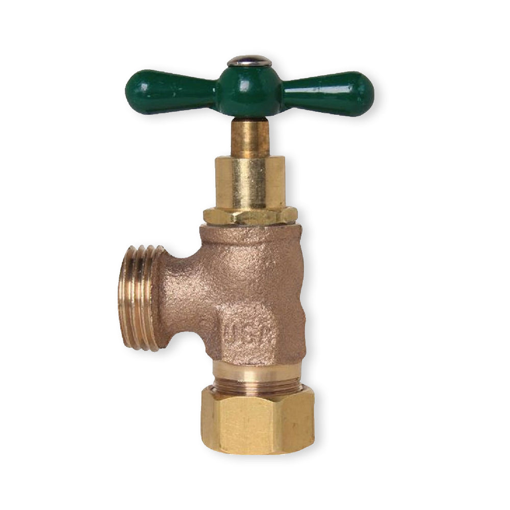 221CCLF - Lead Free Washing Machine Valve - 1/2" Copper Compression x 3/4" Hose Thread