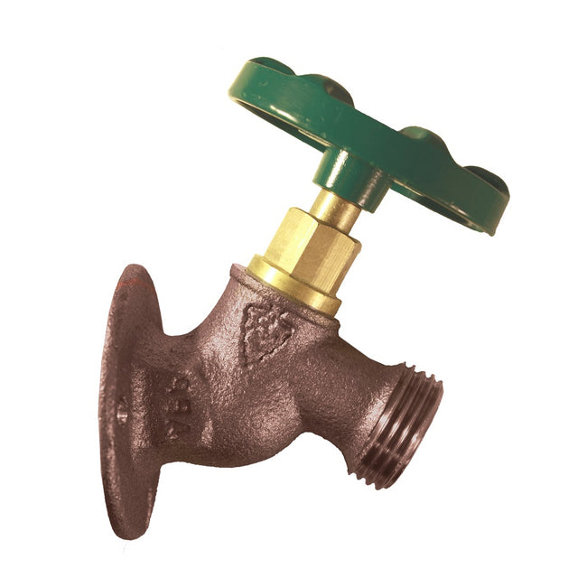 255LF - Solid Flange Sillcock with Oval Handle - 1/2" FIP x 3/4" Hose Thread