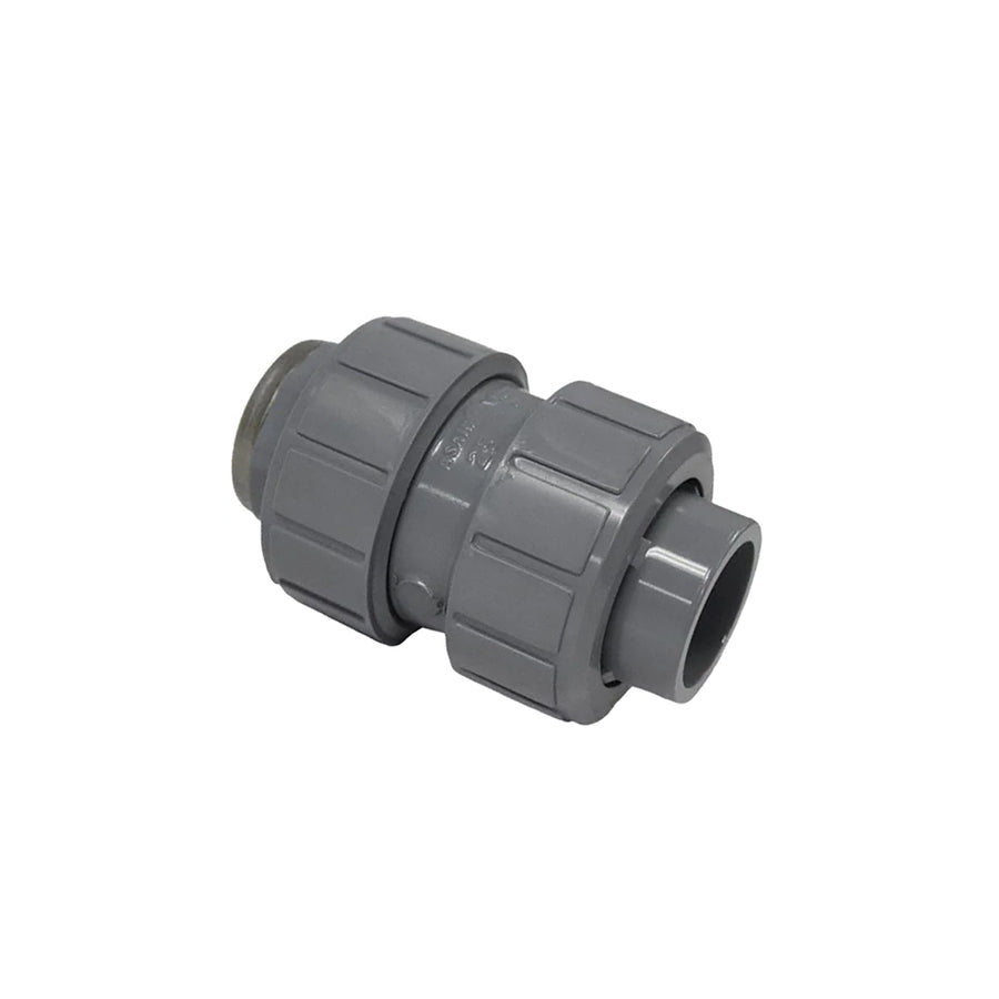 1216007 - 3/4" True Union In-line Ball Check Valve - CPVC, Socket/Threaded, EPDM Seal