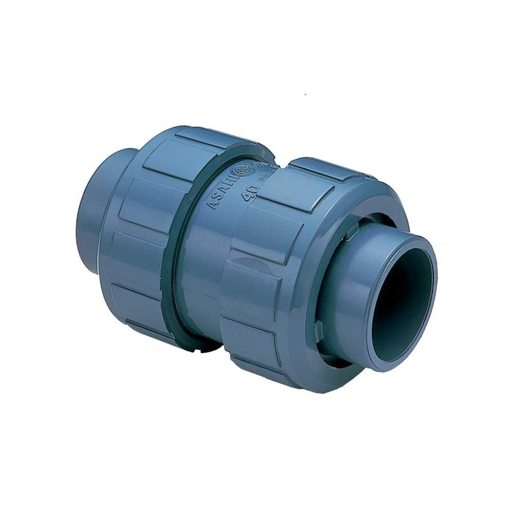 1219010 - 1" True Union In-line Ball Check Valve - CPVC, Socket/Threaded, FKM Seal