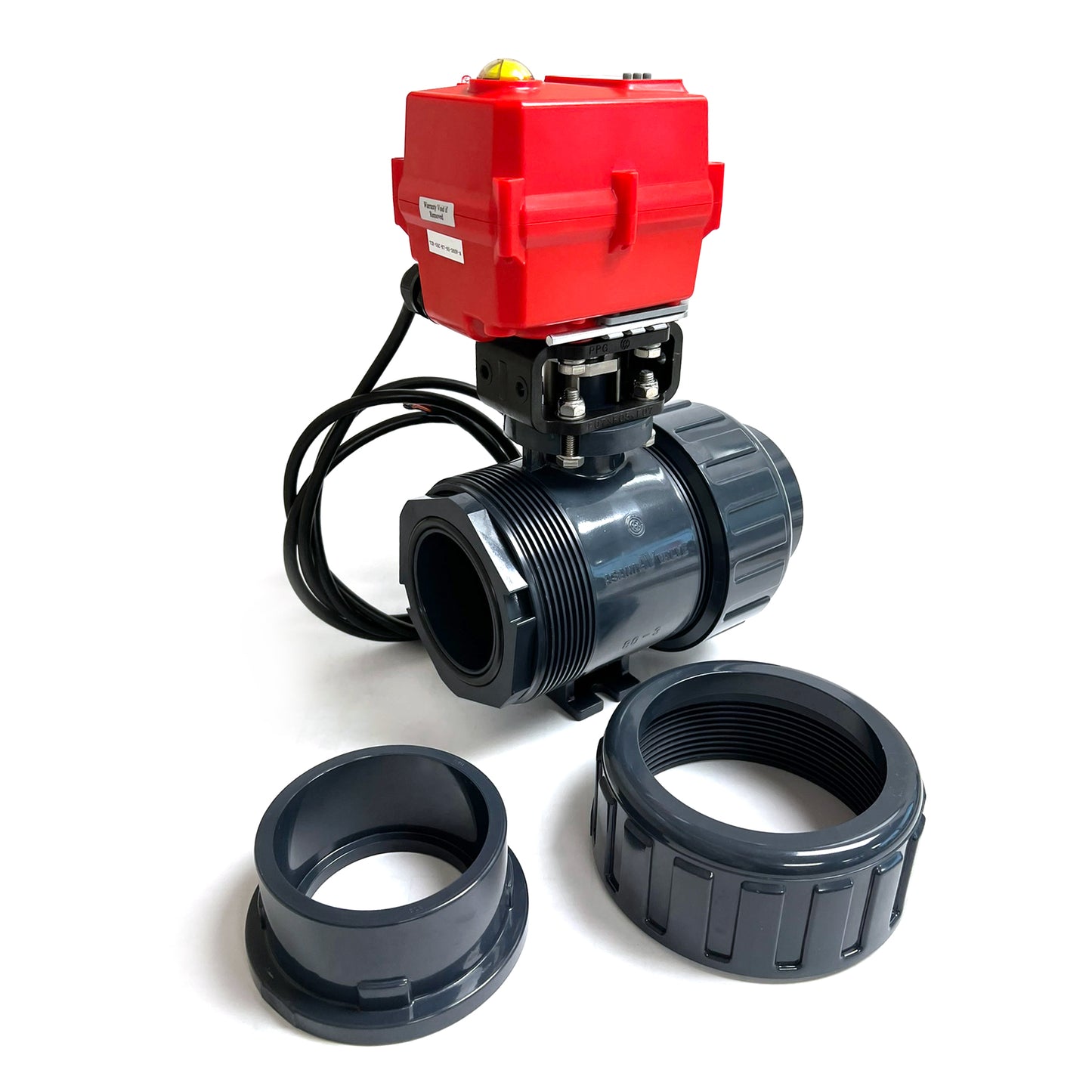 160260030 - 3" True Union Actuating Ball Valve - PVC, Socket, EPDM Seal