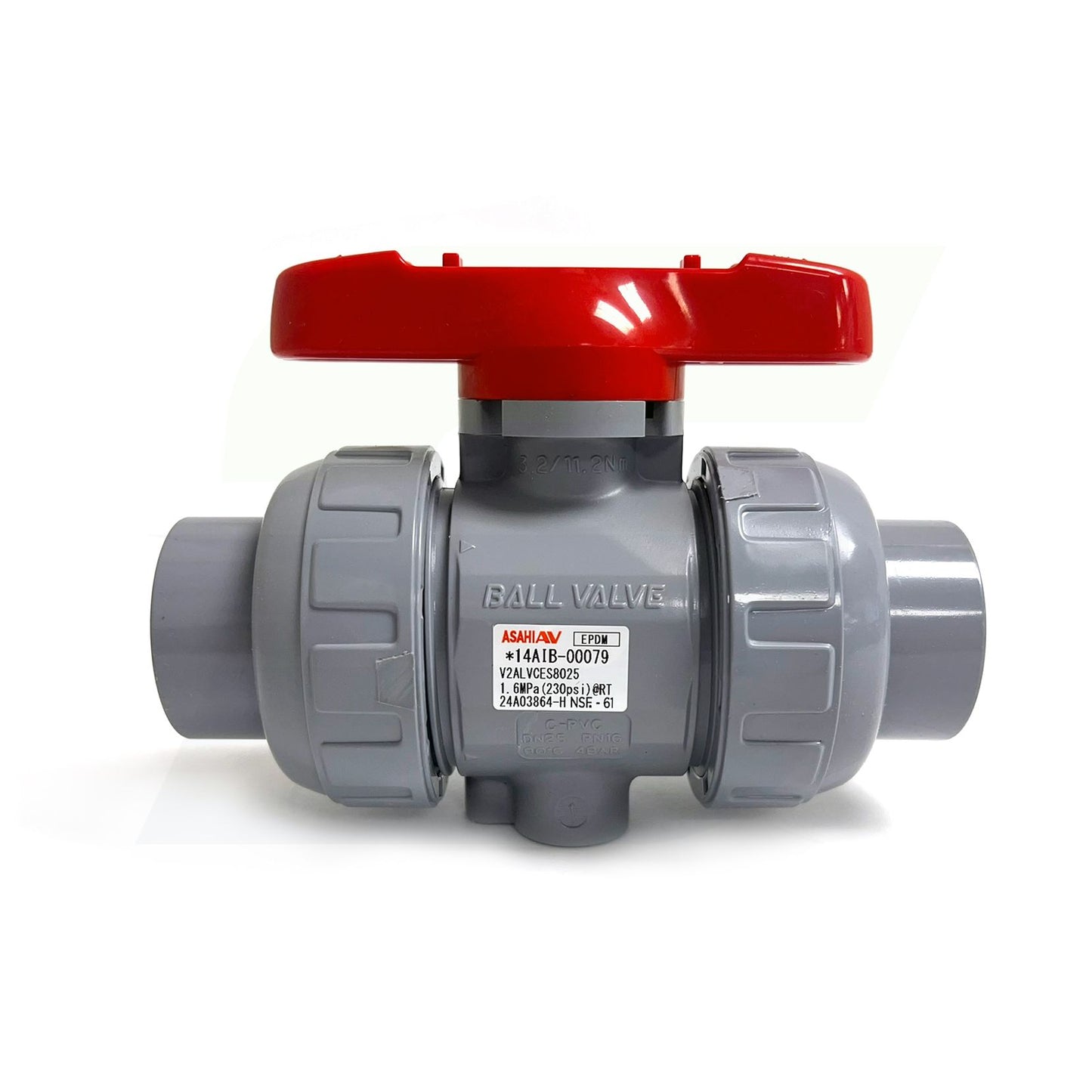 1609010 - 1" True Union In-line Ball Valve - CPVC, Socket/Threaded, EPDM Seal
