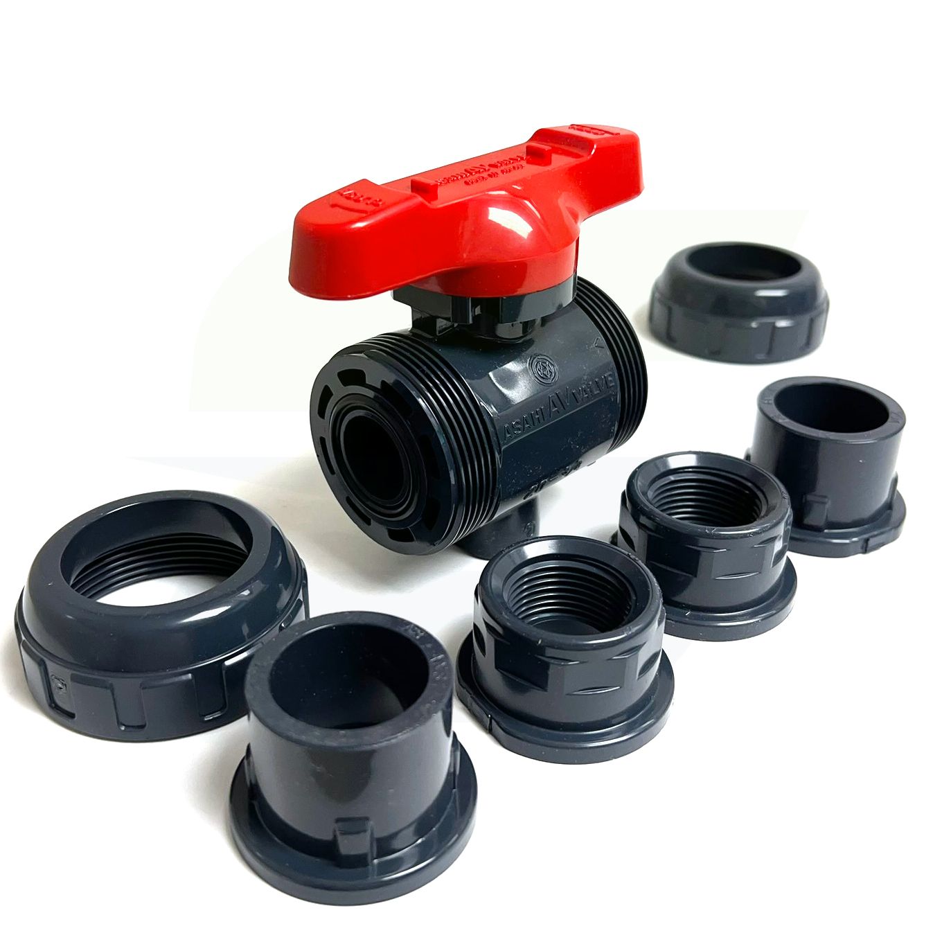 161070007 - 3/4" Omni In-line Compact Ball Valve - PVC, Socket, EPDM Seal