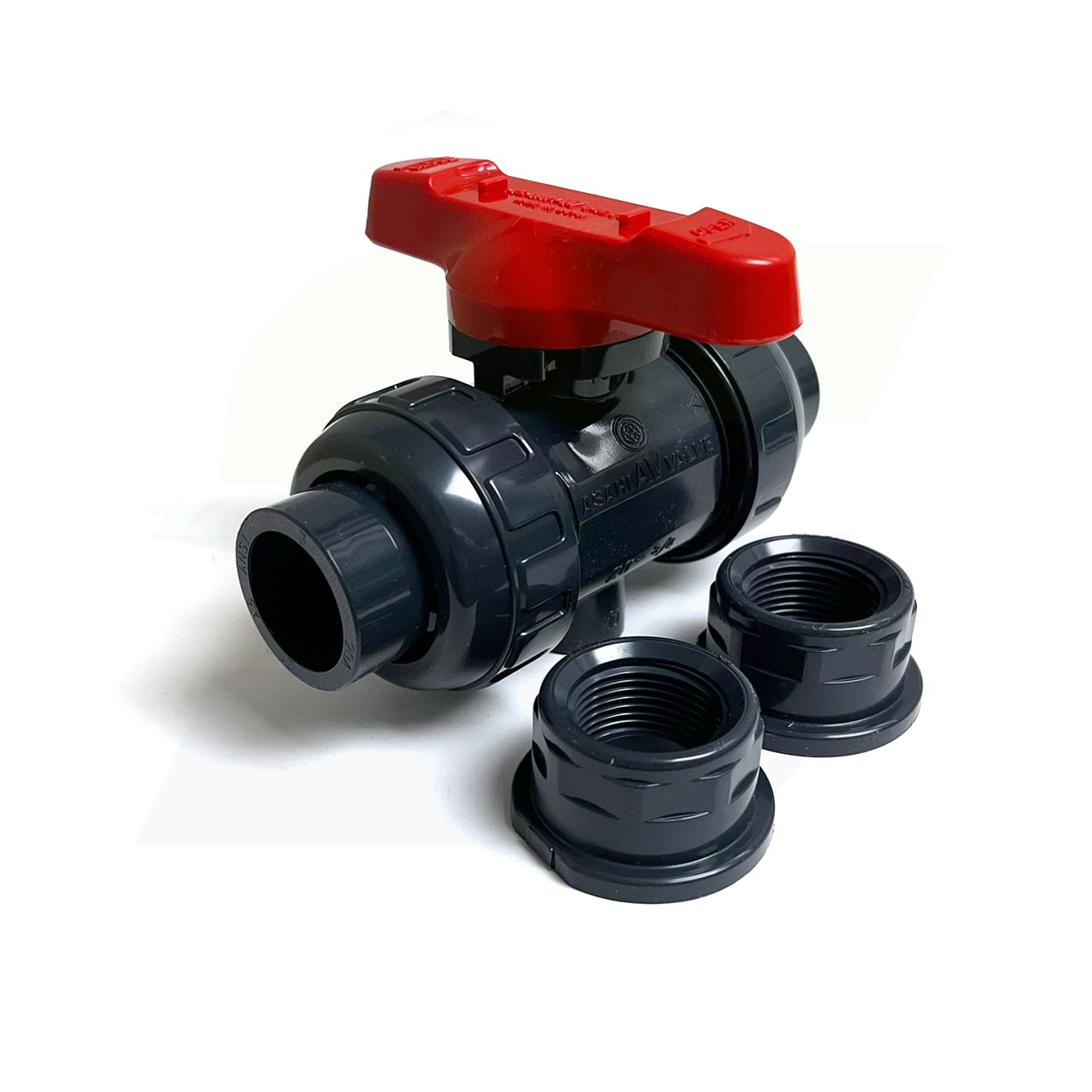 161070007 - 3/4" Omni In-line Compact Ball Valve - PVC, Socket, EPDM Seal