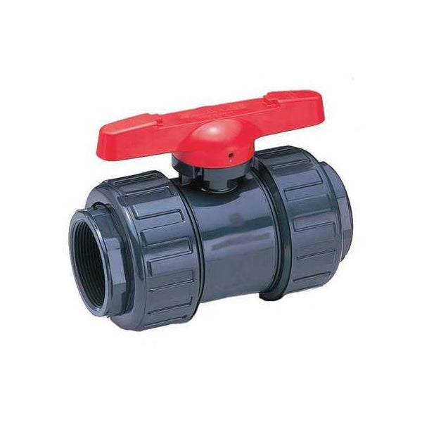 1613010 - 1" CPVC In-line T-21 Ball Valve, with Socket and Threaded End Connectors