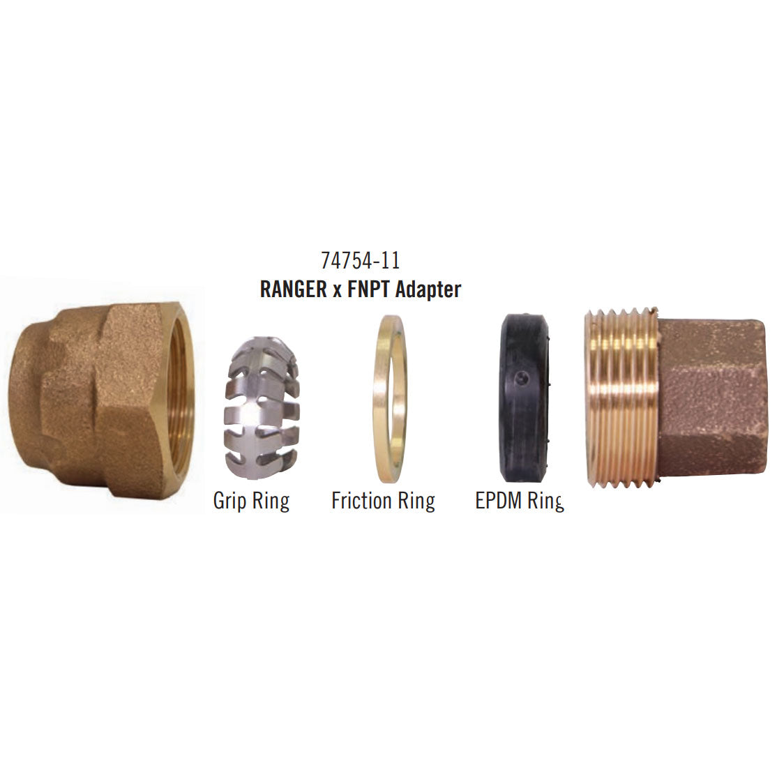 74754-11 - 1" Ranger Service Fitting - Ranger x FNPT