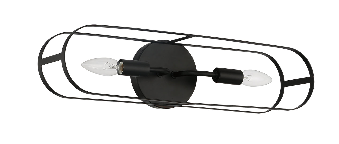 12820FB2 - Mindful 2 Light 20" Wide Vanity Light - Flat Black
