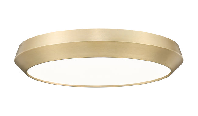 7701F20-MGLD-LED - Quasars 1 Light Flush 20" Mount - Modern Gold