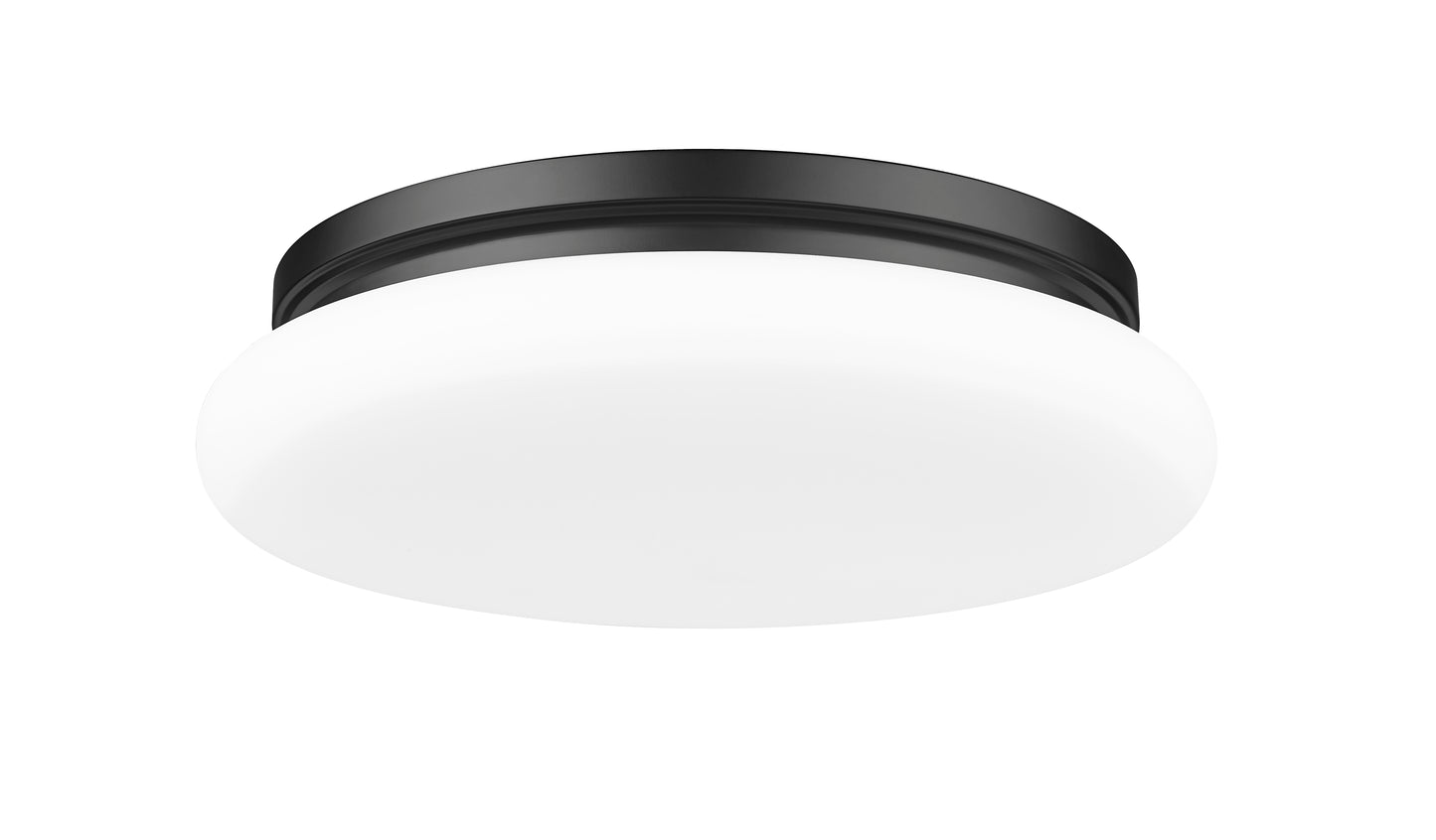1025F16-MB-LED - Soleil 1 Light Flush 16" Mount - Matte Black