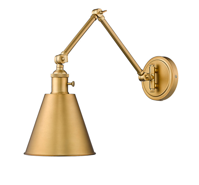 349S-RB - Gayson 1 Light Wall 8" Sconce - Rubbed Brass
