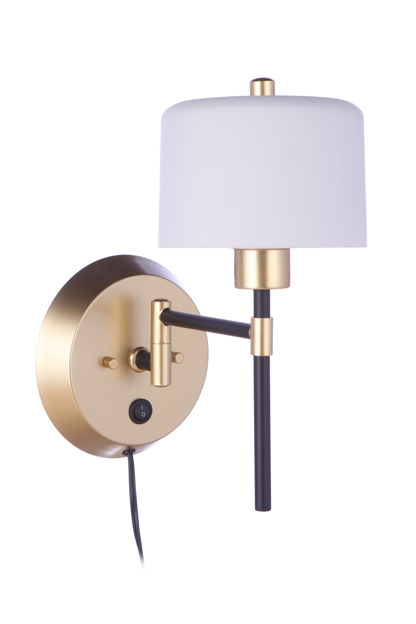 57861P-FBSNG - Wentworth 1 Light 13.38" High Wall Sconce - Flat Black / Sunset Gold