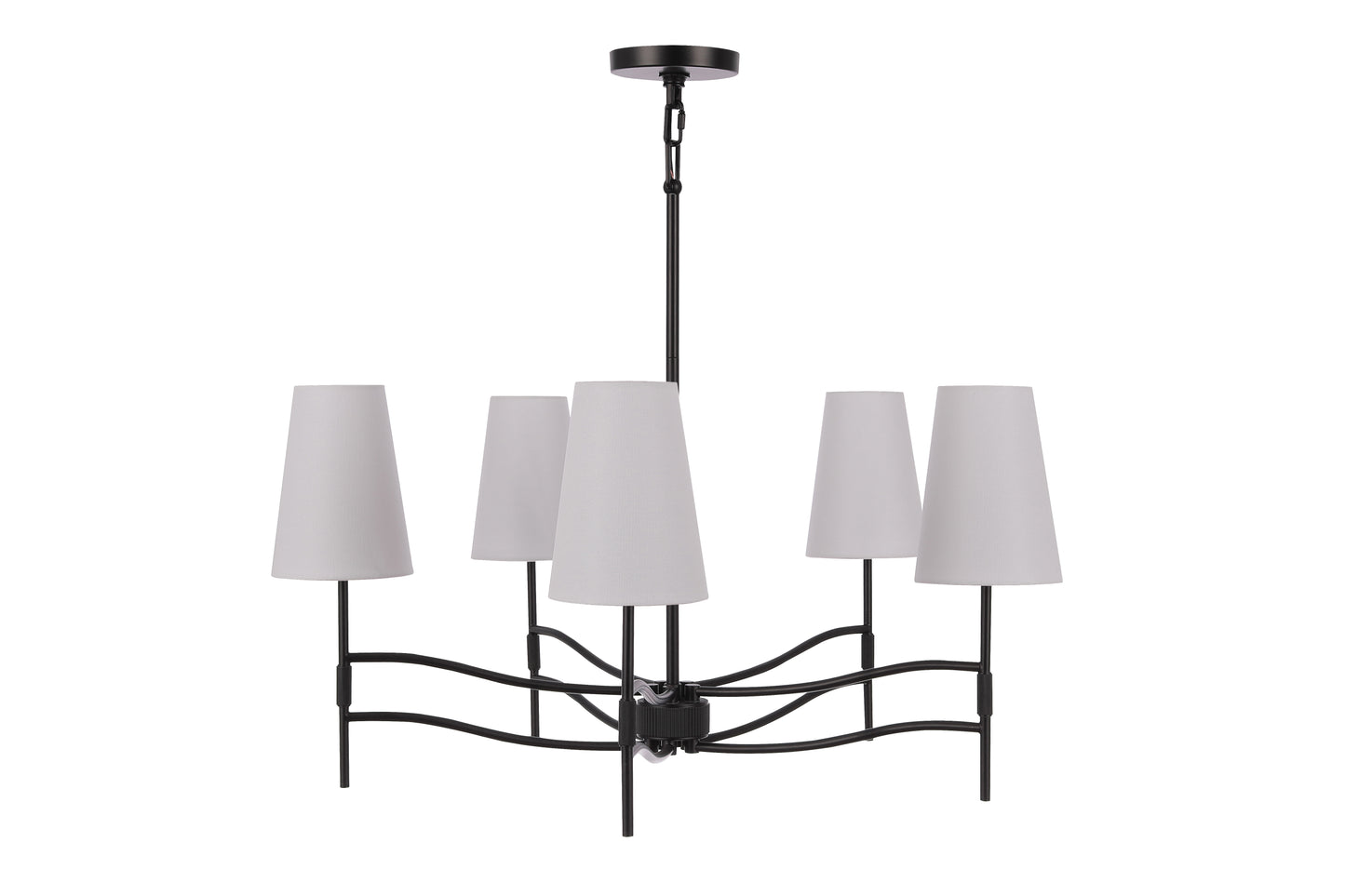 61925-FB - Astor 5 Light 29" Wide Chandelier - Flat Black