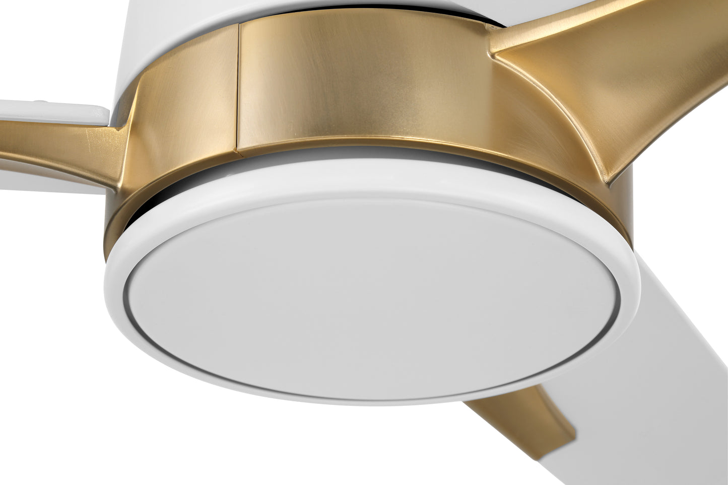 FUL52WSB3 - Fuller 52" 3 Blade Ceiling Fan with Light Kit - White / Satin Brass