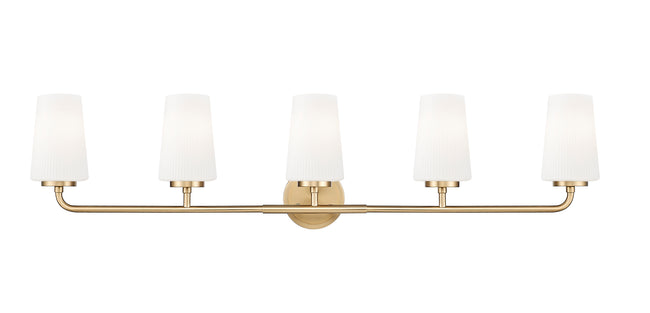 7005-5V-MGLD - Montford 5 Light 40" Vanity - Modern Gold