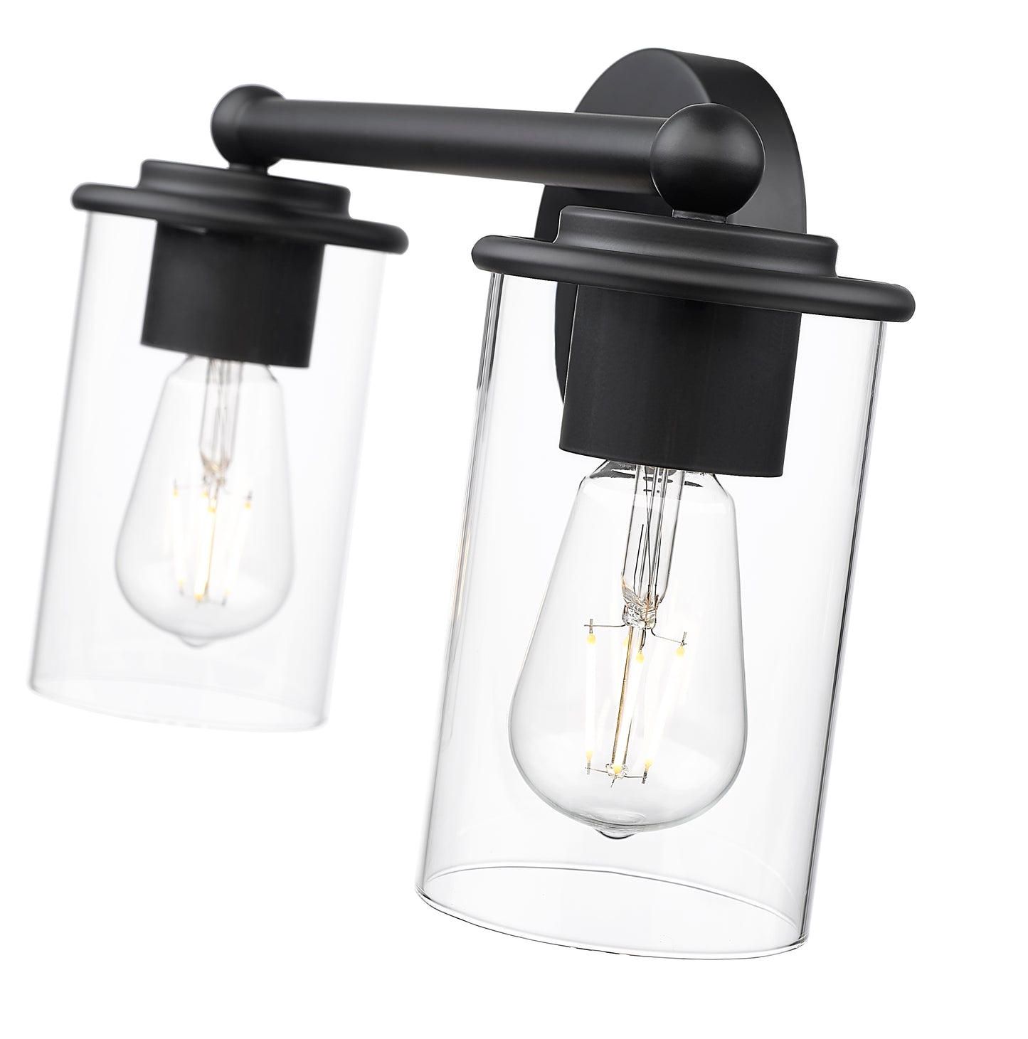 742-2V-MB - Thayer 2 Light 16" Vanity - Matte Black