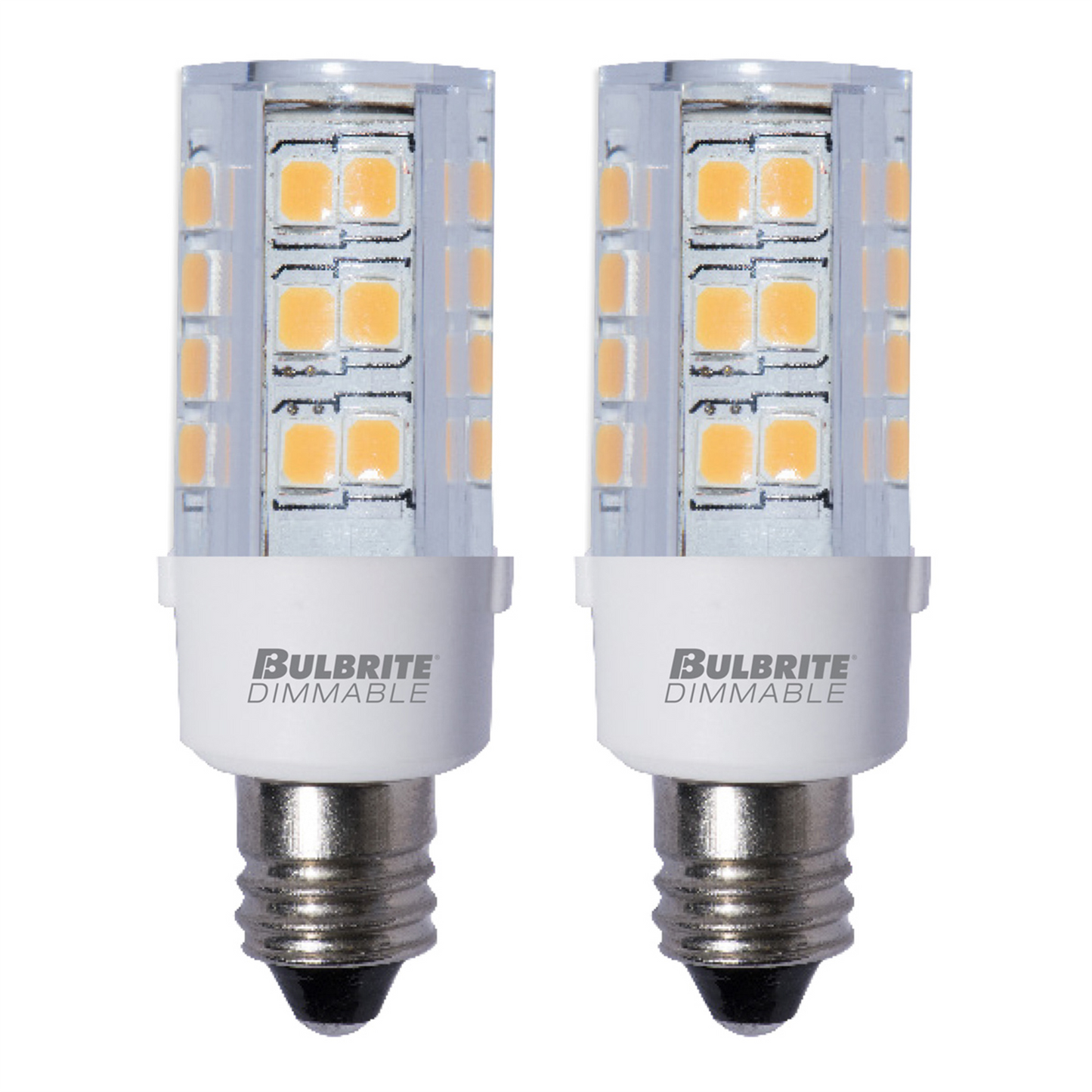 770584 - Dimmable Clear T6 LED Candelabra Light Bulb - 4.5 Watt - 3000K - 2 Pack