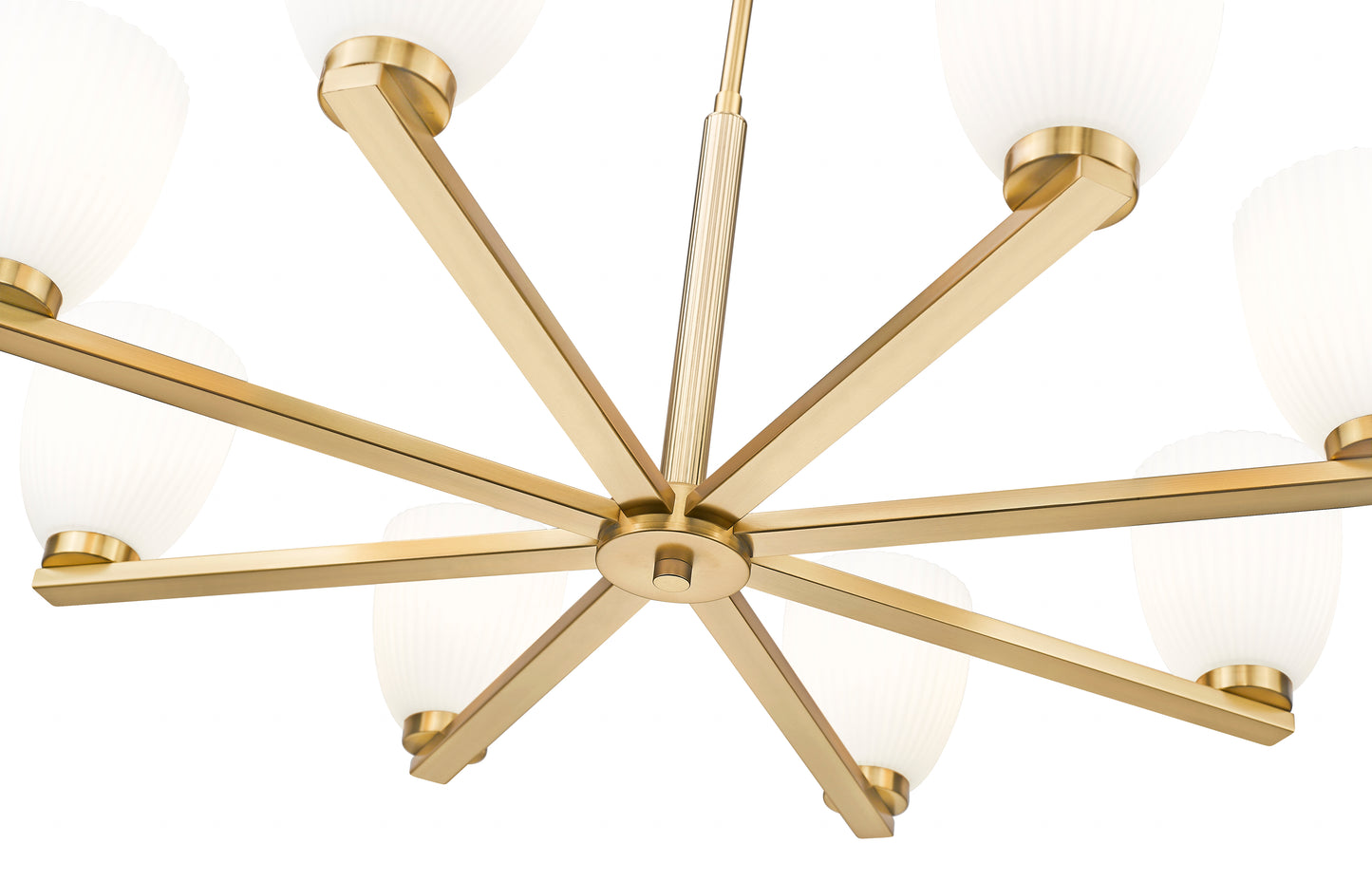 7518-8MGLD - Naya 8 Light 33" Chandelier - Modern Gold