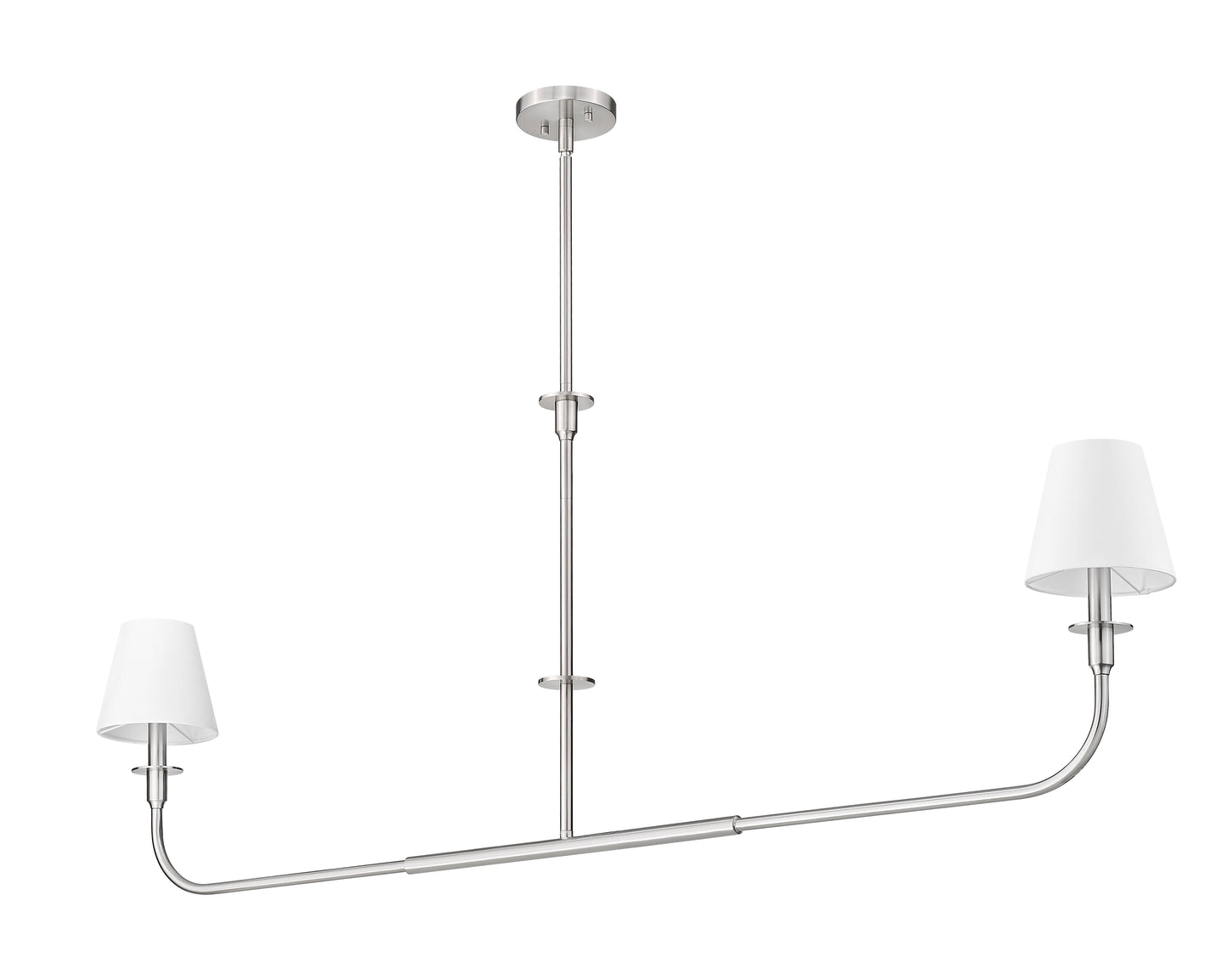 3049-60L-BN - Tova 2 Light Linear 64" Chandelier - Brushed Nickel