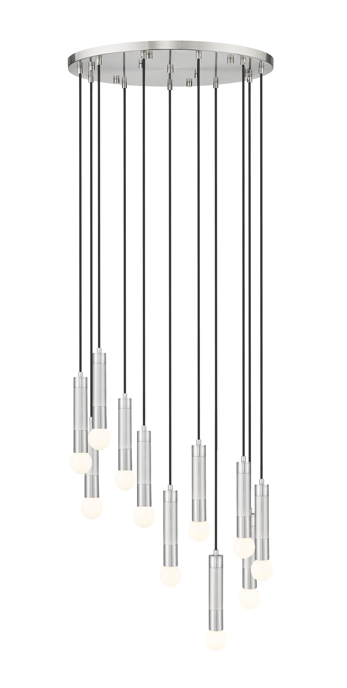 1956P-11R-BN - Stari 11 Light 24" Chandelier - Brushed Nickel