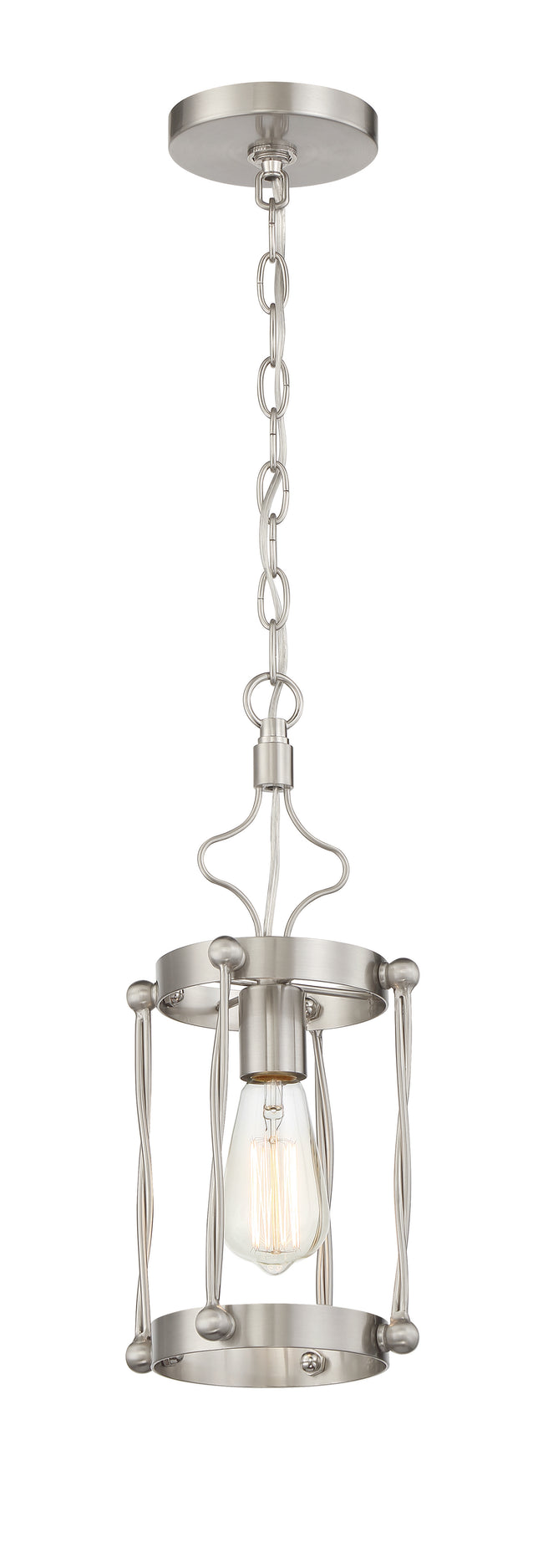 57091-BNK - Jolenne 1 Light 7" Wide Mini Pendant - Brushed Nickel