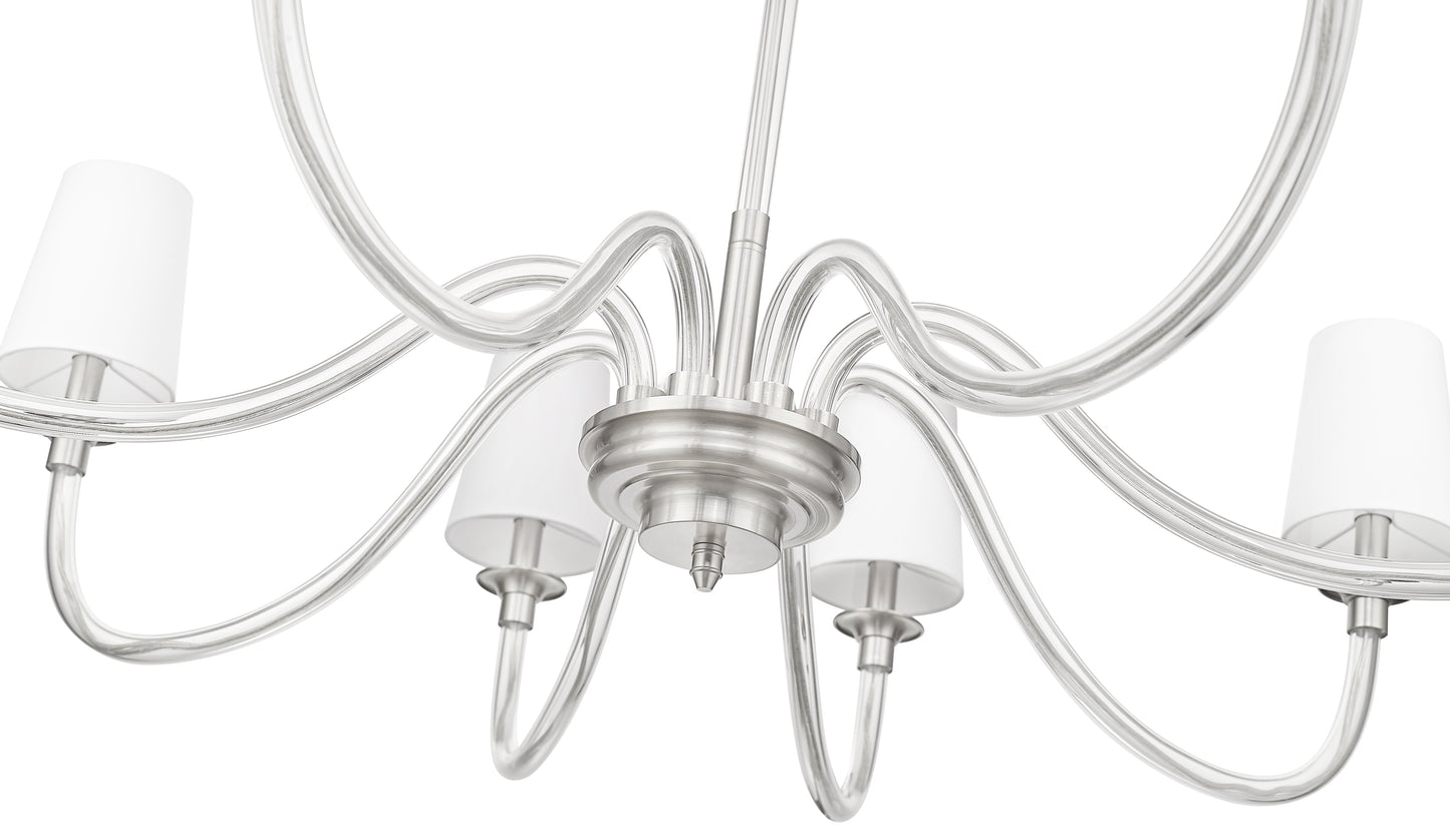 1950-8BN - Katerina 8 Light 46" Chandelier - Brushed Nickel