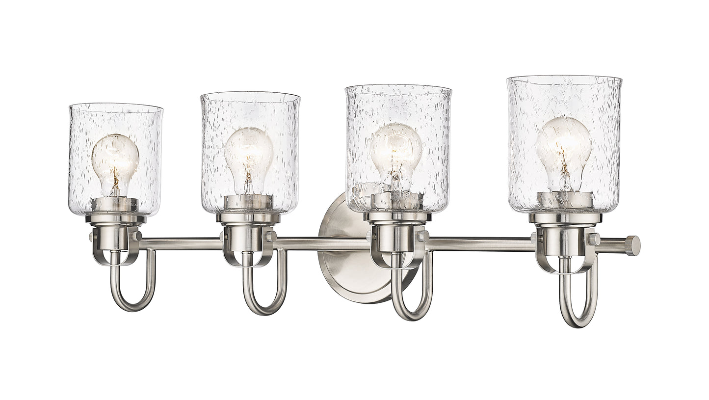 340-4V-BN - Kinsley 4 Light 28" Vanity - Brushed Nickel
