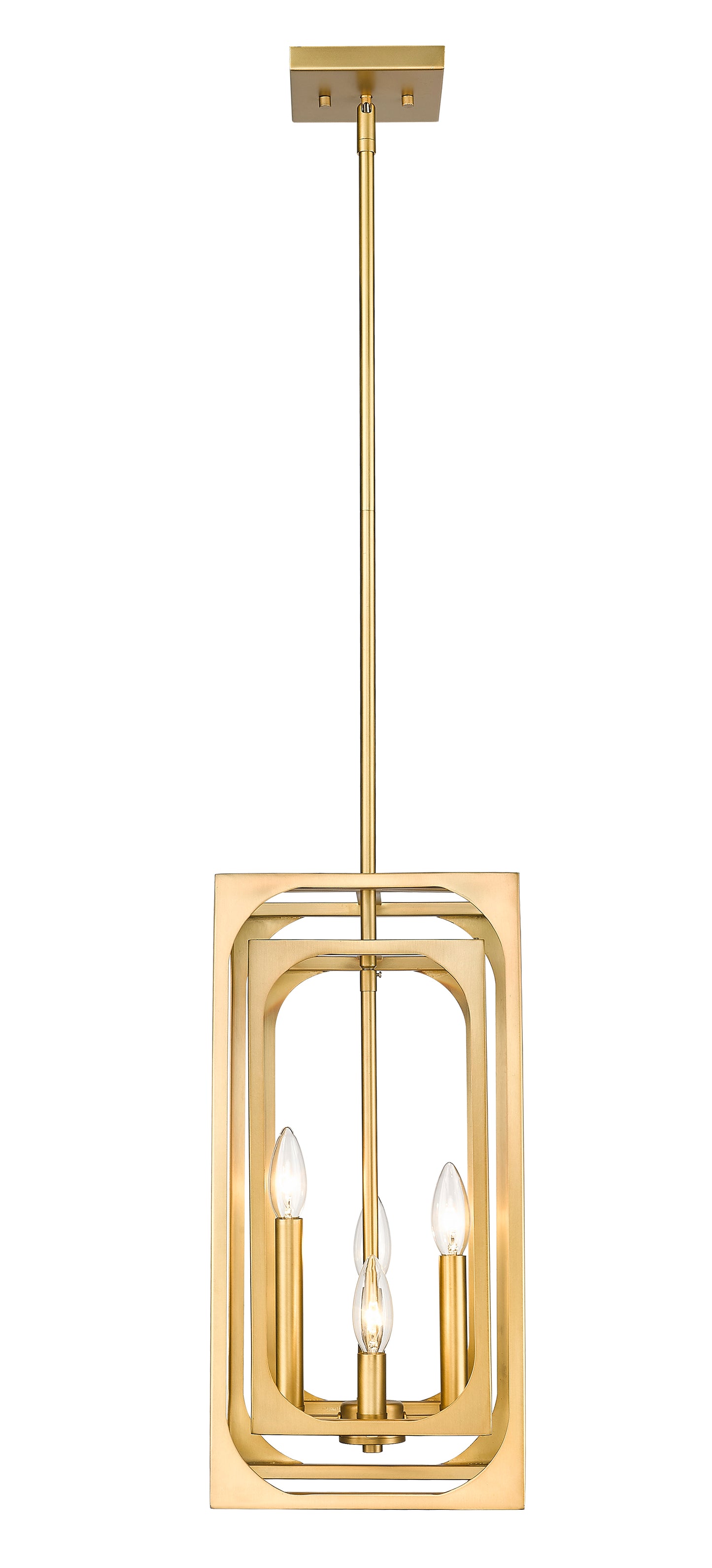 3038-4RB - Easton 4 Light 9" Chandelier - Rubbed Brass