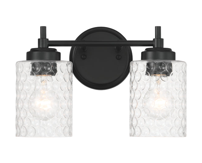 60502-FB - Claire 2 Light 12.75" Wide Vanity Light - Flat Black