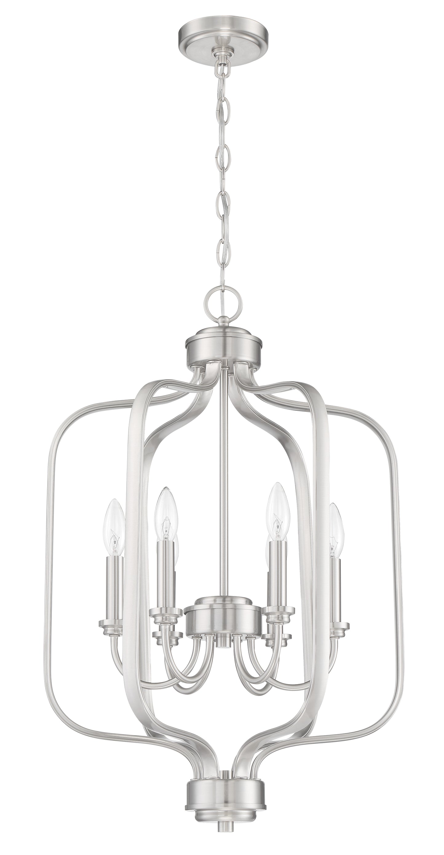 50536-BNK - Bolden 6 Light 18" Wide Foyer Light - Brushed Nickel