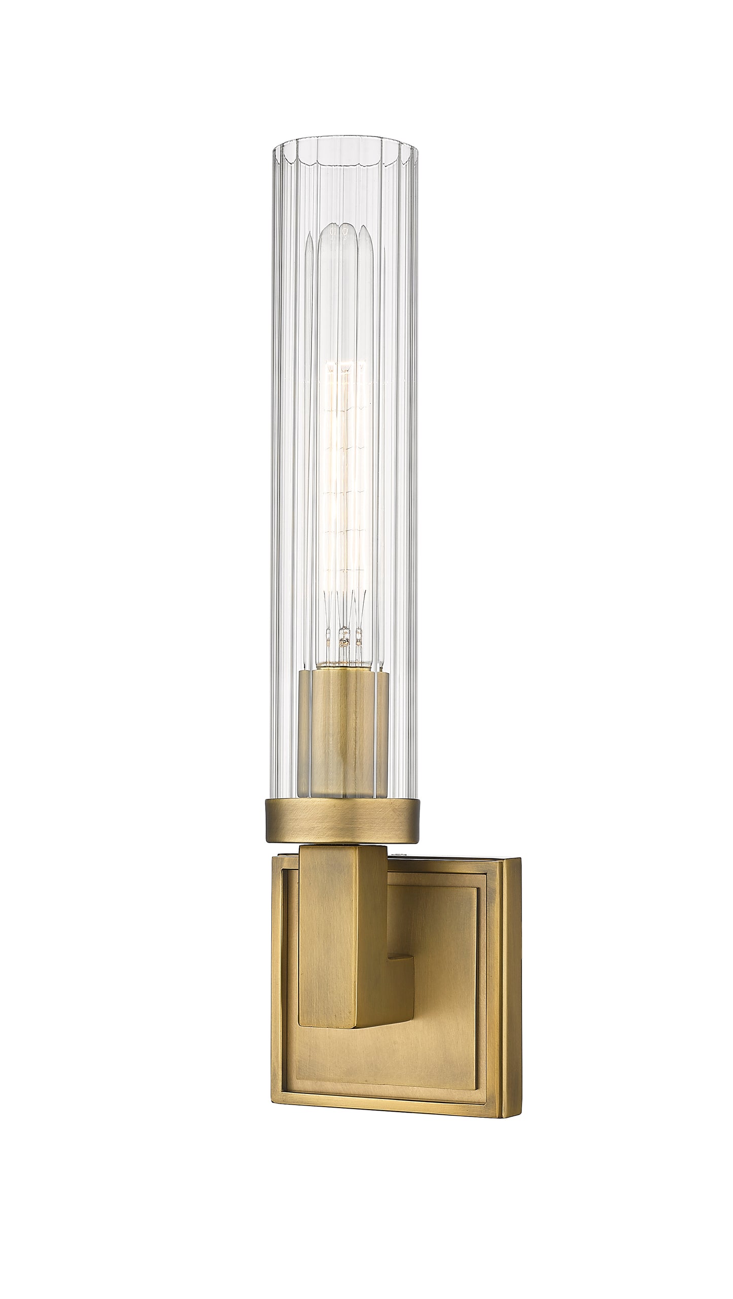 3031-1S-RB - Beau 1 Light Wall 17" Sconce - Rubbed Brass