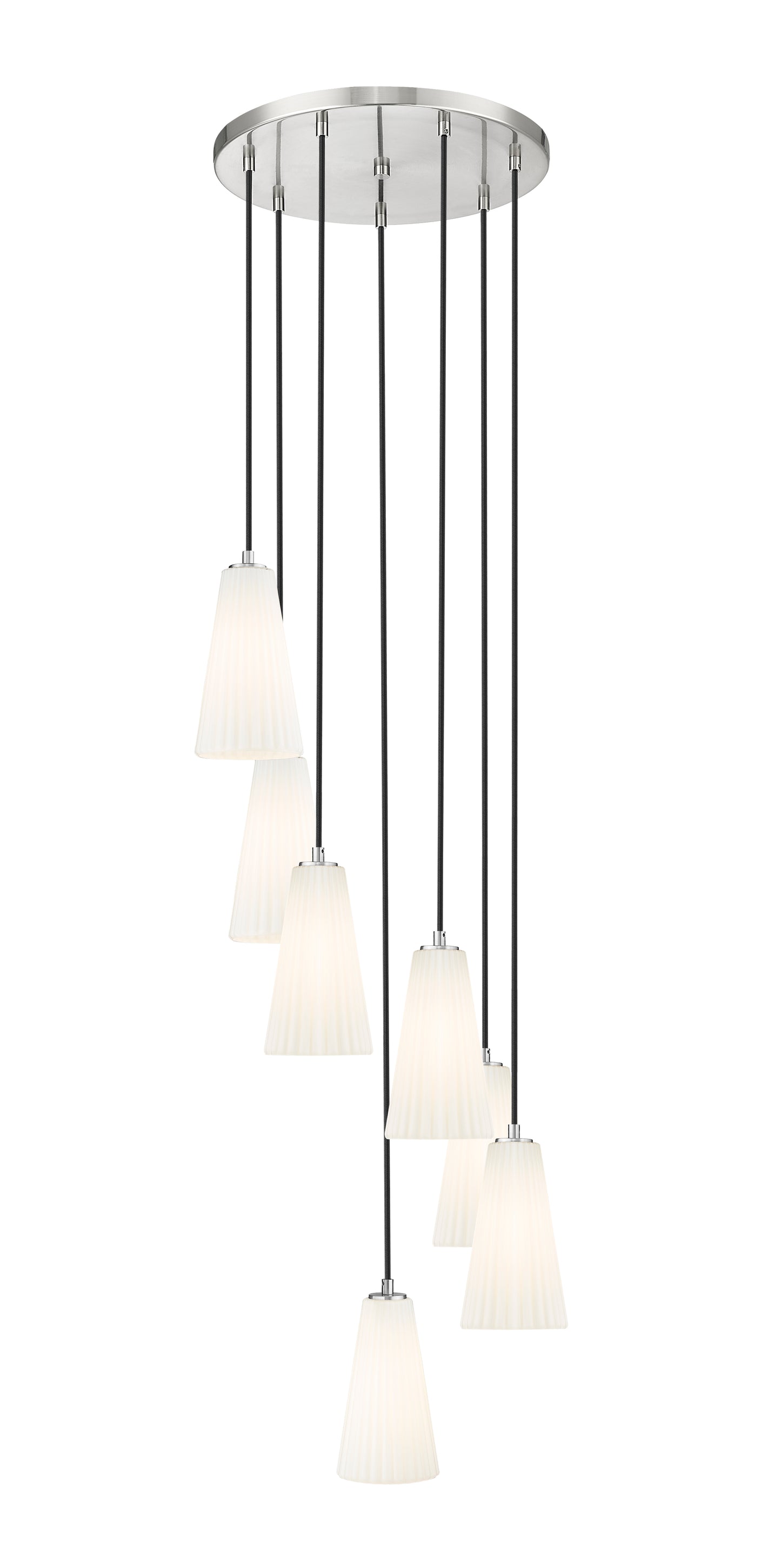 3043P6-7R-BN - Farrell 7 Light 18" Chandelier - Brushed Nickel