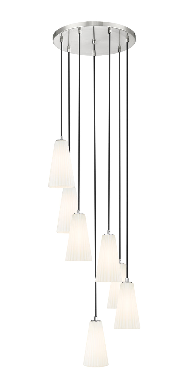 3043P6-7R-BN - Farrell 7 Light 18" Chandelier - Brushed Nickel