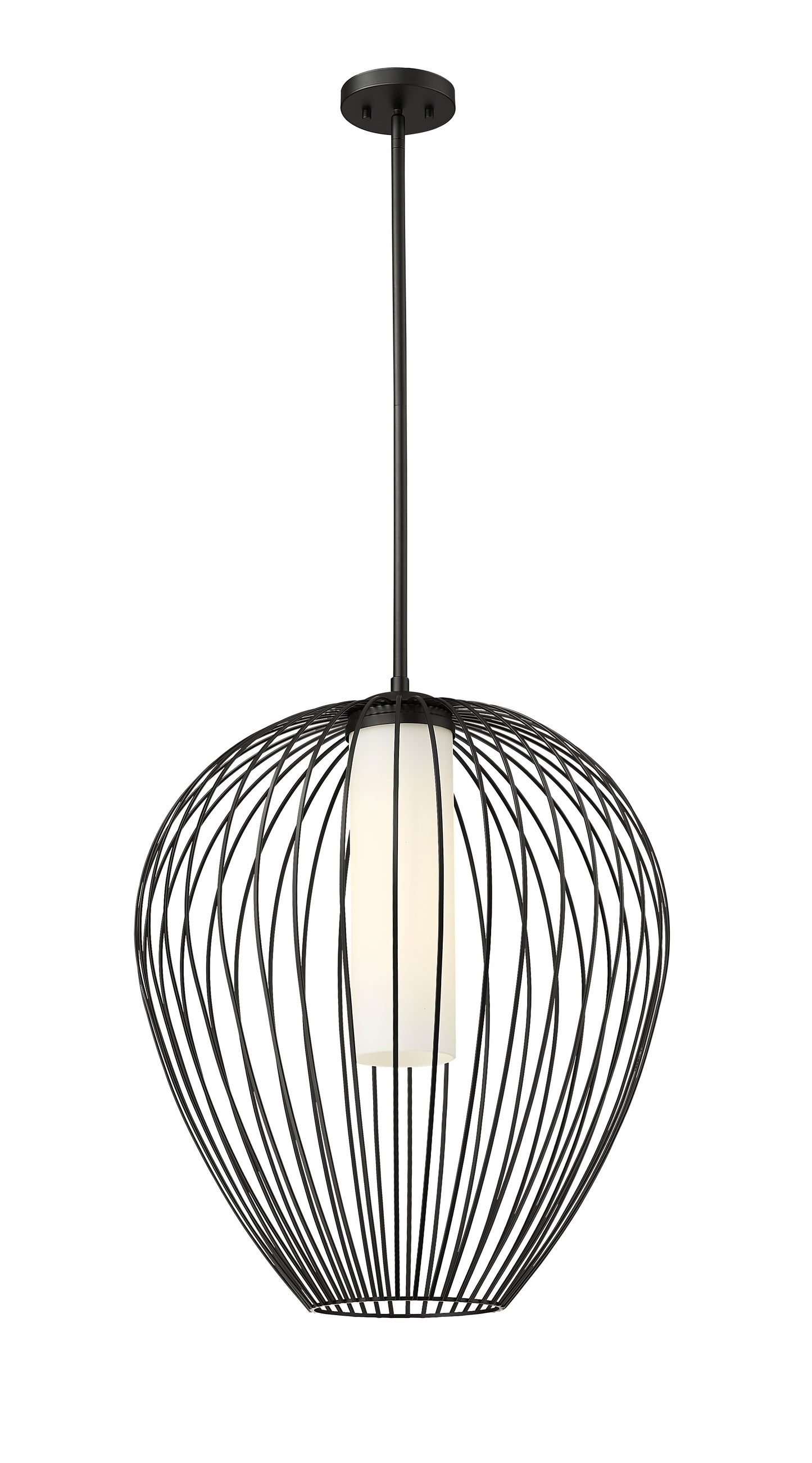7507-22MB - Savanti 1 Light 22" Pendant - Matte Black