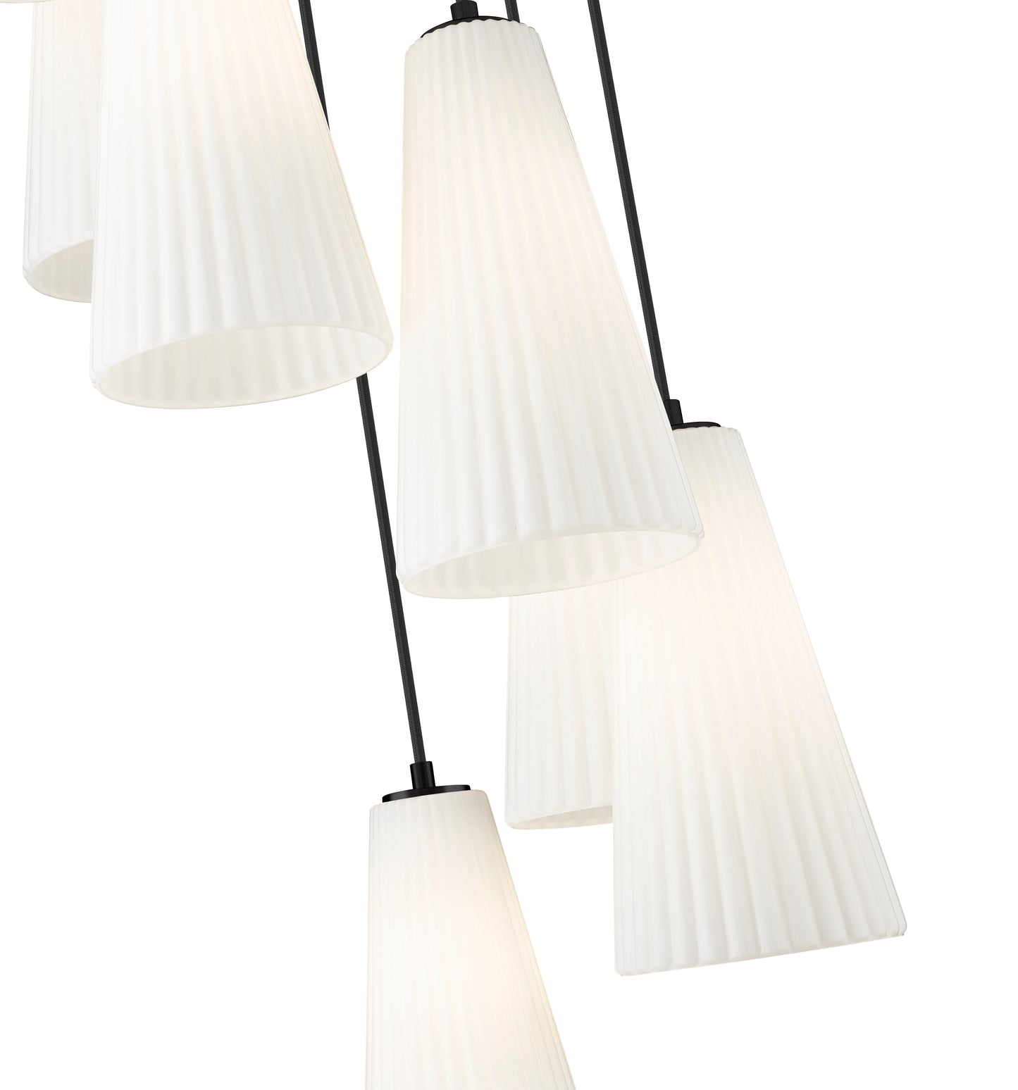 3043P7-7R-MB - Farrell 7 Light 18" Chandelier - Matte Black